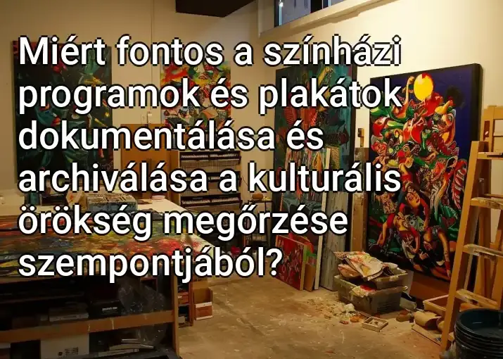 Miért fontos a színházi programok és plakátok dokumentálása és archiválása a kulturális örökség megőrzése szempontjából?