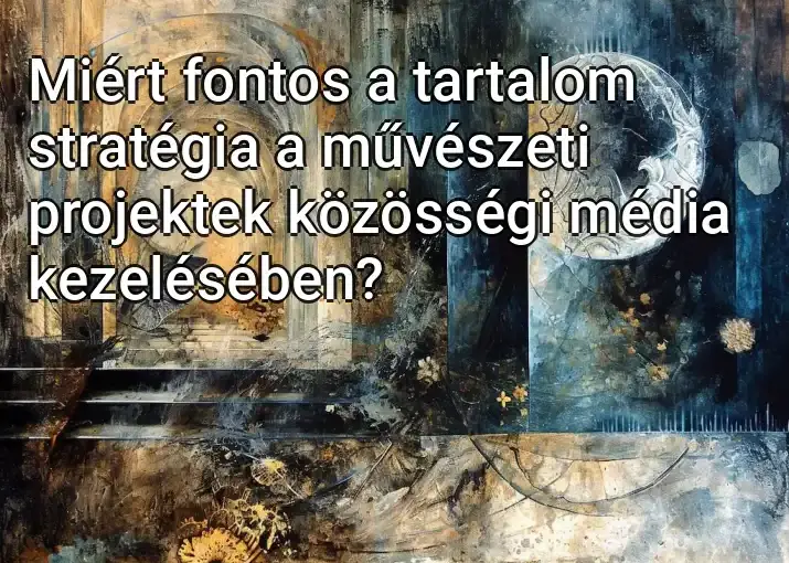 Miért fontos a tartalom stratégia a művészeti projektek közösségi média kezelésében?