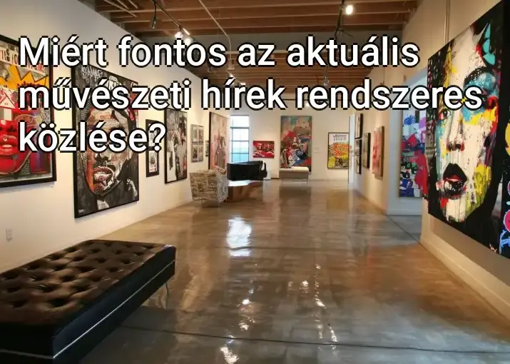 Miért fontos az aktuális művészeti hírek rendszeres közlése?