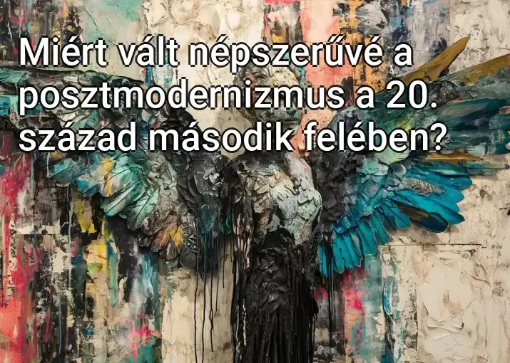 Miért vált népszerűvé a posztmodernizmus a 20. század második felében?