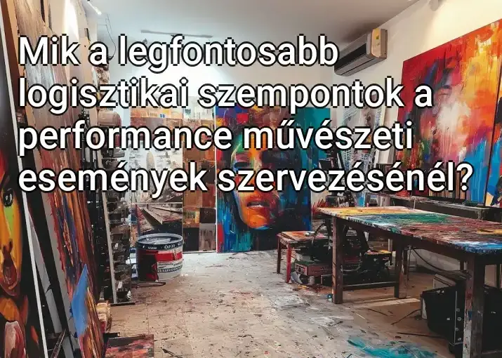 Mik a legfontosabb logisztikai szempontok a performance művészeti események szervezésénél?