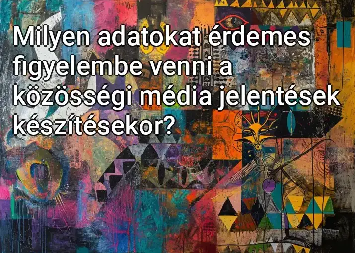 Milyen adatokat érdemes figyelembe venni a közösségi média jelentések készítésekor?