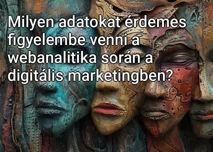 Milyen adatokat érdemes figyelembe venni a webanalitika során a digitális marketingben?