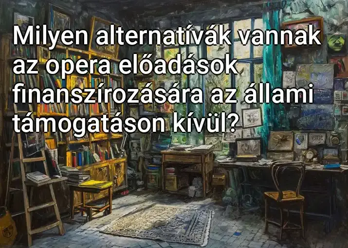 Milyen alternatívák vannak az opera előadások finanszírozására az állami támogatáson kívül?