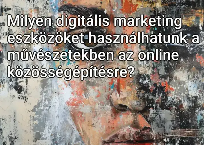 Milyen digitális marketing eszközöket használhatunk a művészetekben az online közösségépítésre?