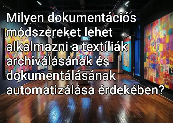 Milyen dokumentációs módszereket lehet alkalmazni a textíliák archiválásának és dokumentálásának automatizálása érdekében?