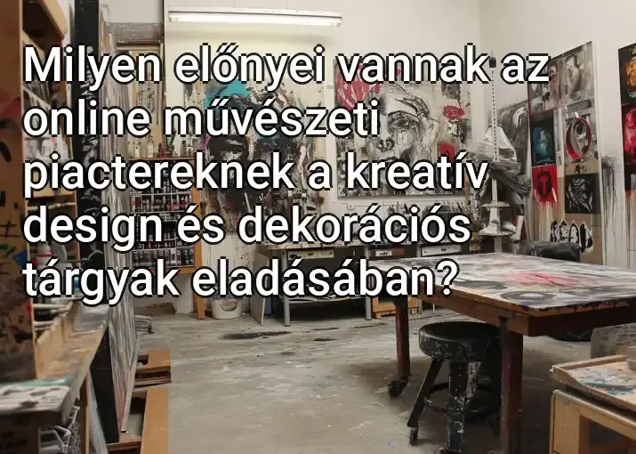 Milyen előnyei vannak az online művészeti piactereknek a kreatív design és dekorációs tárgyak eladásában?