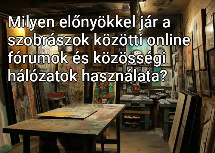 Milyen előnyökkel jár a szobrászok közötti online fórumok és közösségi hálózatok használata?