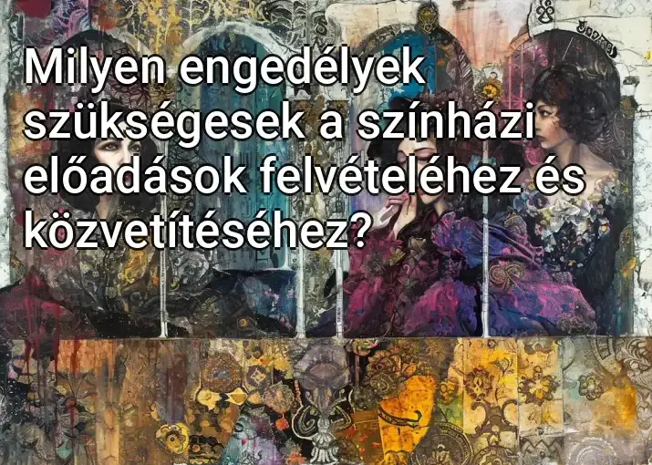 Milyen engedélyek szükségesek a színházi előadások felvételéhez és közvetítéséhez?