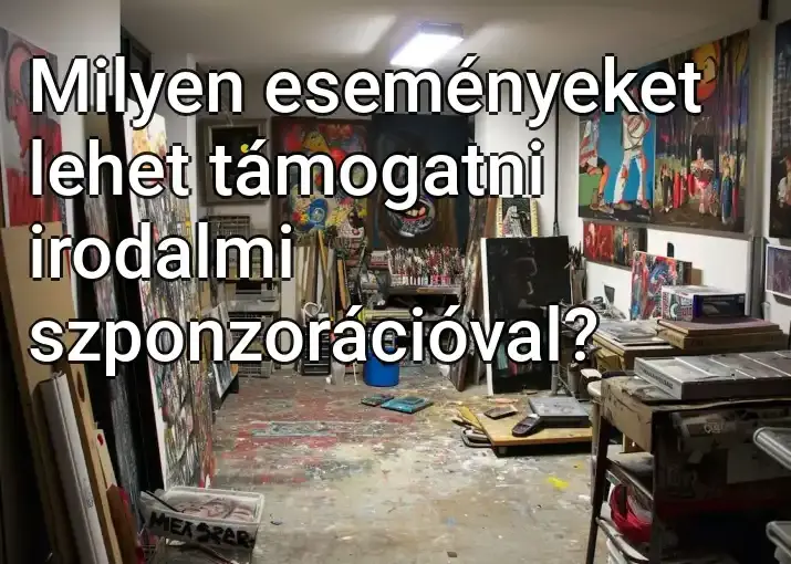 Milyen eseményeket lehet támogatni irodalmi szponzorációval?