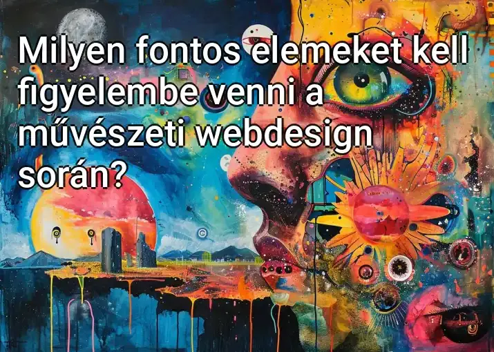 Milyen fontos elemeket kell figyelembe venni a művészeti webdesign során?