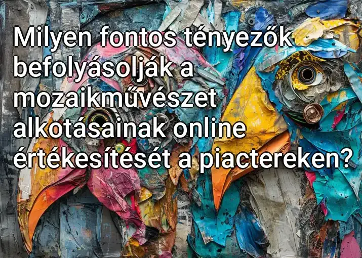 Milyen fontos tényezők befolyásolják a mozaikművészet alkotásainak online értékesítését a piactereken?