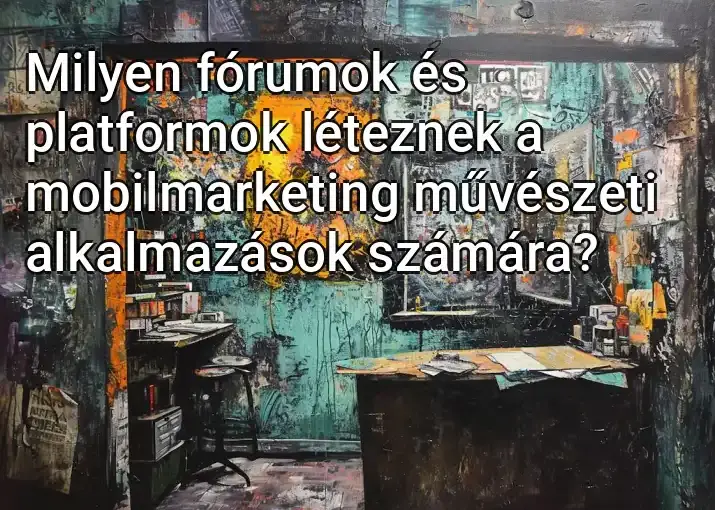 Milyen fórumok és platformok léteznek a mobilmarketing művészeti alkalmazások számára?