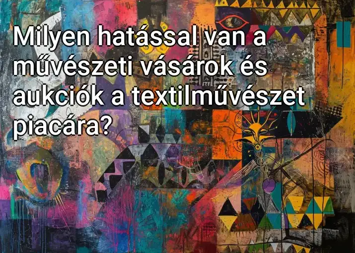 Milyen hatással van a művészeti vásárok és aukciók a textilművészet piacára?