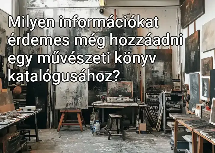 Milyen információkat érdemes még hozzáadni egy művészeti könyv katalógusához?