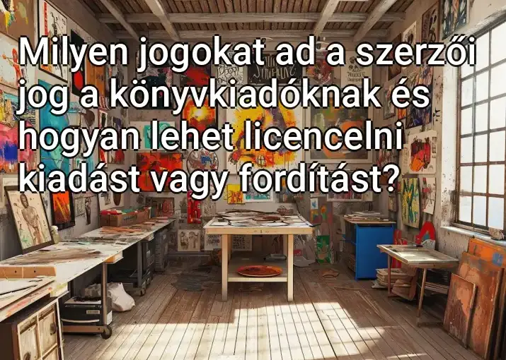 Milyen jogokat ad a szerzői jog a könyvkiadóknak és hogyan lehet licencelni kiadást vagy fordítást?