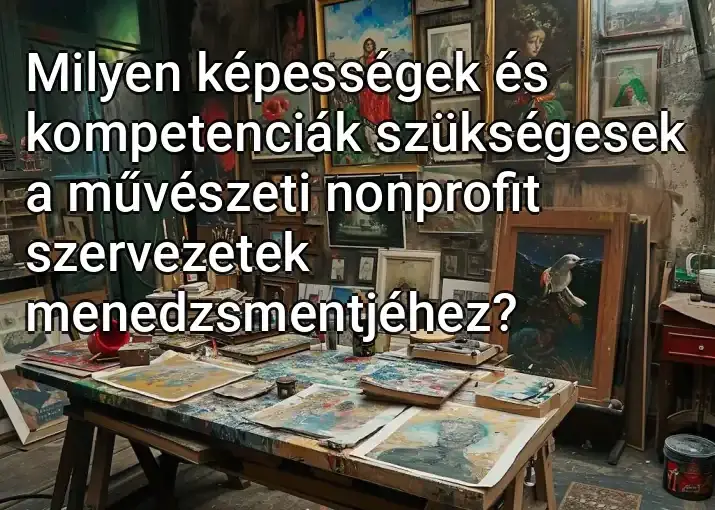 Milyen képességek és kompetenciák szükségesek a művészeti nonprofit szervezetek menedzsmentjéhez?