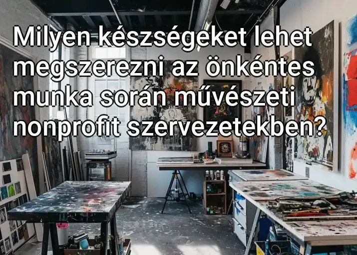 Milyen készségeket lehet megszerezni az önkéntes munka során művészeti nonprofit szervezetekben?