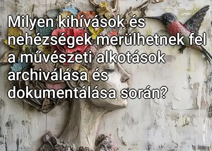 Milyen kihívások és nehézségek merülhetnek fel a művészeti alkotások archiválása és dokumentálása során?