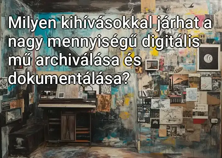 Milyen kihívásokkal járhat a nagy mennyiségű digitális mű archiválása és dokumentálása?