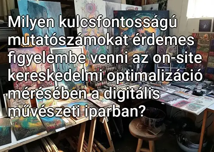 Milyen kulcsfontosságú mutatószámokat érdemes figyelembe venni az on-site kereskedelmi optimalizáció mérésében a digitális művészeti iparban?