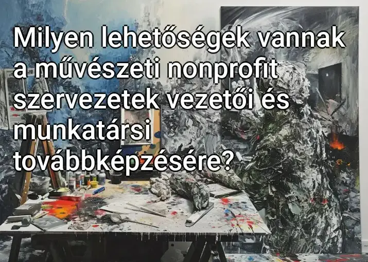 Milyen lehetőségek vannak a művészeti nonprofit szervezetek vezetői és munkatársi továbbképzésére?