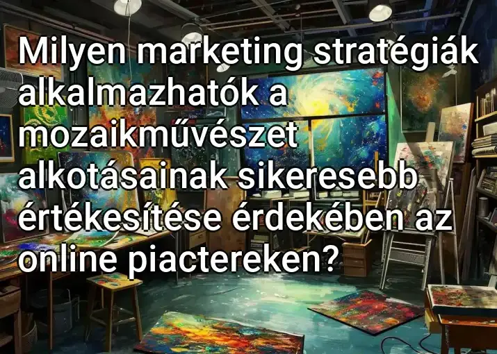 Milyen marketing stratégiák alkalmazhatók a mozaikművészet alkotásainak sikeresebb értékesítése érdekében az online piactereken?