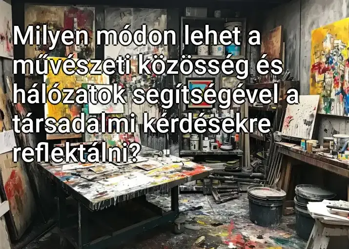 Milyen módon lehet a művészeti közösség és hálózatok segítségével a társadalmi kérdésekre reflektálni?