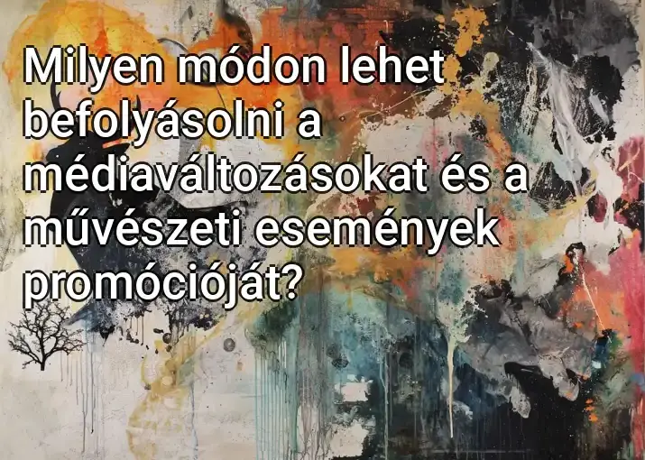 Milyen módon lehet befolyásolni a médiaváltozásokat és a művészeti események promócióját?