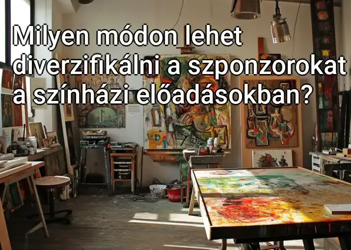 Milyen módon lehet diverzifikálni a szponzorokat a színházi előadásokban?