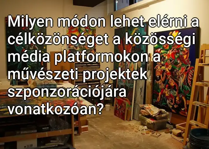 Milyen módon lehet elérni a célközönséget a közösségi média platformokon a művészeti projektek szponzorációjára vonatkozóan?