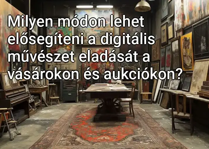 Milyen módon lehet elősegíteni a digitális művészet eladását a vásárokon és aukciókon?