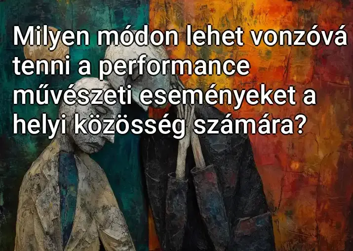 Milyen módon lehet vonzóvá tenni a performance művészeti eseményeket a helyi közösség számára?