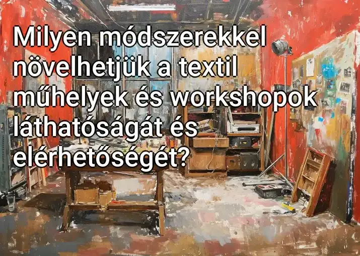 Milyen módszerekkel növelhetjük a textil műhelyek és workshopok láthatóságát és elérhetőségét?