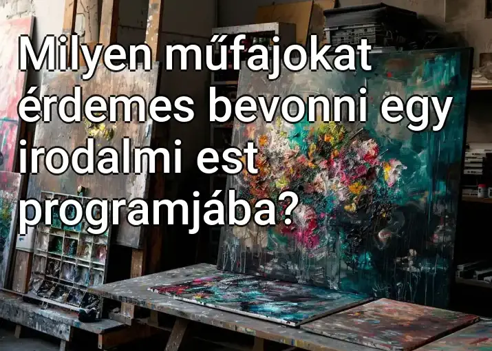 Milyen műfajokat érdemes bevonni egy irodalmi est programjába?