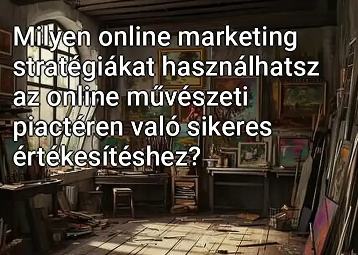 Milyen online marketing stratégiákat használhatsz az online művészeti piactéren való sikeres értékesítéshez?