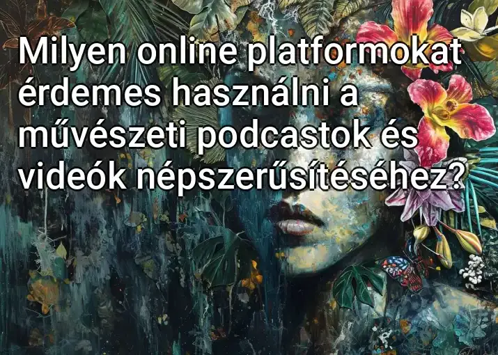 Milyen online platformokat érdemes használni a művészeti podcastok és videók népszerűsítéséhez?