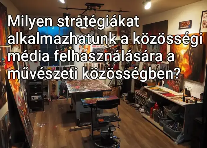 Milyen stratégiákat alkalmazhatunk a közösségi média felhasználására a művészeti közösségben?