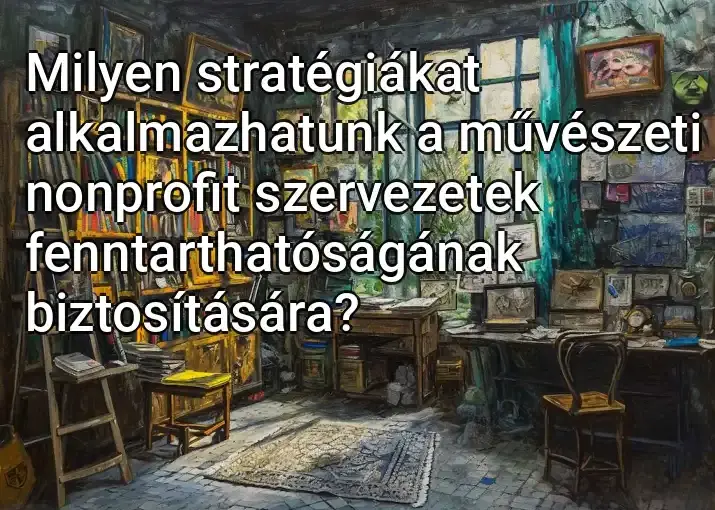 Milyen stratégiákat alkalmazhatunk a művészeti nonprofit szervezetek fenntarthatóságának biztosítására?