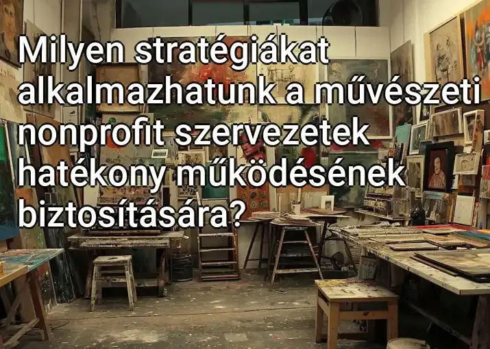 Milyen stratégiákat alkalmazhatunk a művészeti nonprofit szervezetek hatékony működésének biztosítására?