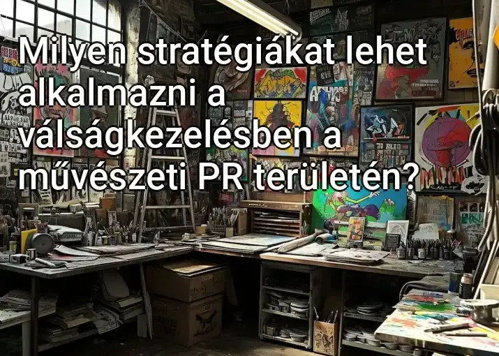 Milyen stratégiákat lehet alkalmazni a válságkezelésben a művészeti PR területén?