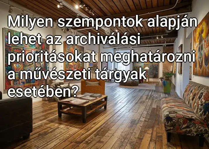 Milyen szempontok alapján lehet az archiválási prioritásokat meghatározni a művészeti tárgyak esetében?