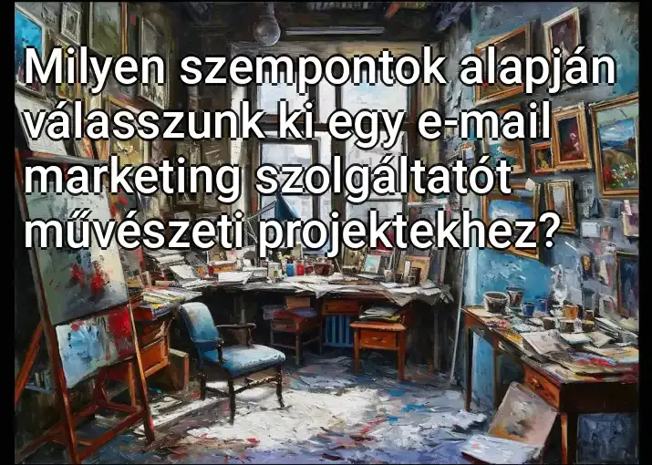 Milyen szempontok alapján válasszunk ki egy e-mail marketing szolgáltatót művészeti projektekhez?