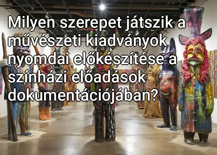 Milyen szerepet játszik a művészeti kiadványok nyomdai előkészítése a színházi előadások dokumentációjában?