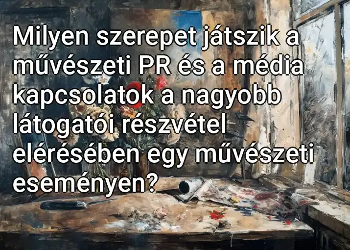 Milyen szerepet játszik a művészeti PR és a média kapcsolatok a nagyobb látogatói részvétel elérésében egy művészeti eseményen?