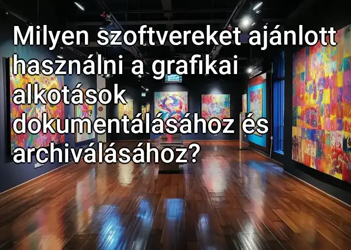 Milyen szoftvereket ajánlott használni a grafikai alkotások dokumentálásához és archiválásához?