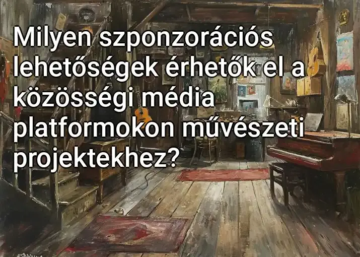 Milyen szponzorációs lehetőségek érhetők el a közösségi média platformokon művészeti projektekhez?