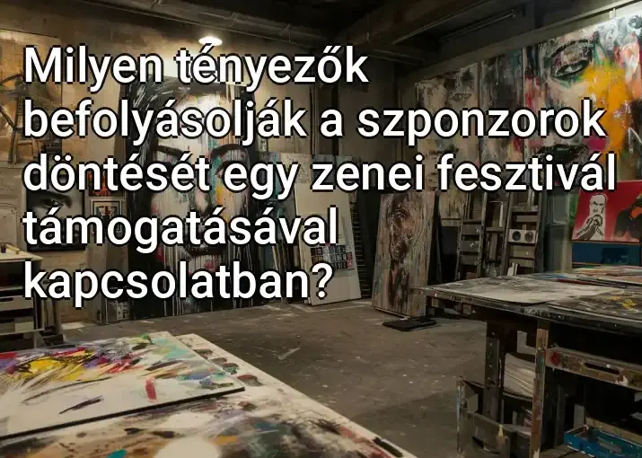 Milyen tényezők befolyásolják a szponzorok döntését egy zenei fesztivál támogatásával kapcsolatban?