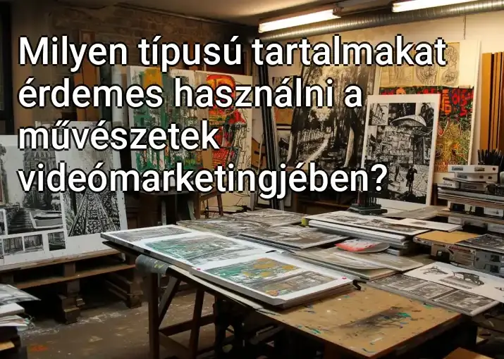 Milyen típusú tartalmakat érdemes használni a művészetek videómarketingjében?