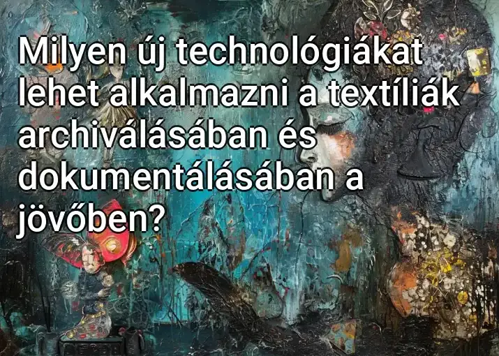 Milyen új technológiákat lehet alkalmazni a textíliák archiválásában és dokumentálásában a jövőben?